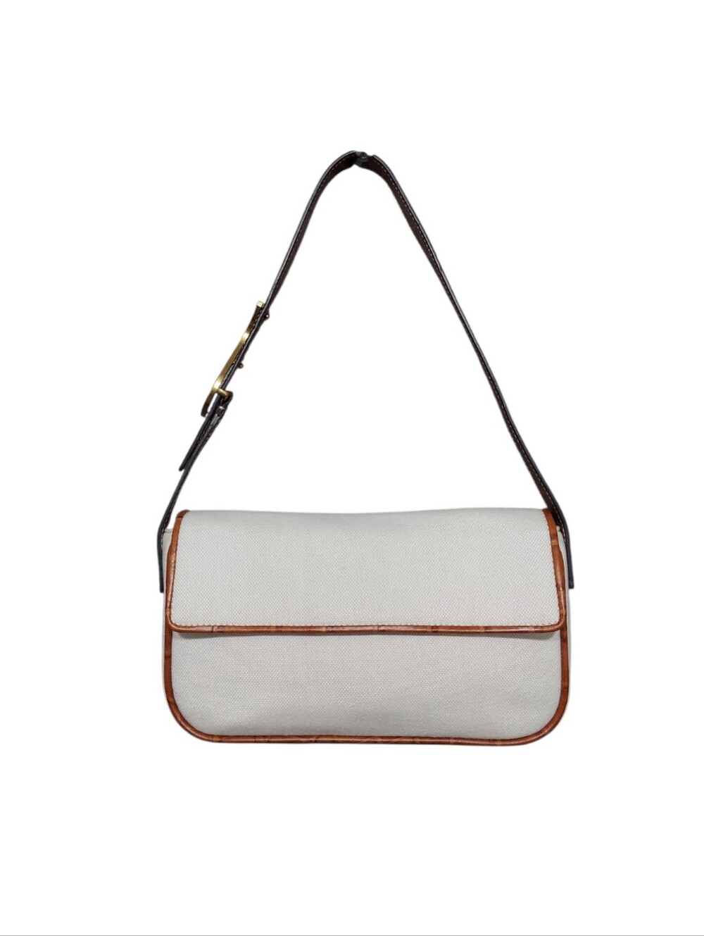 Staud Tommy Canvas & Leather Shoulder Bag Like New